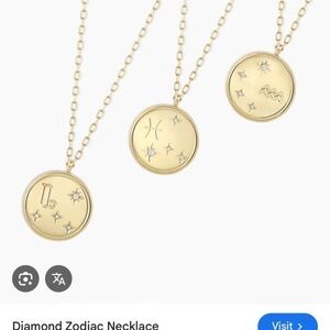Gold Zodiac Pendant Necklace